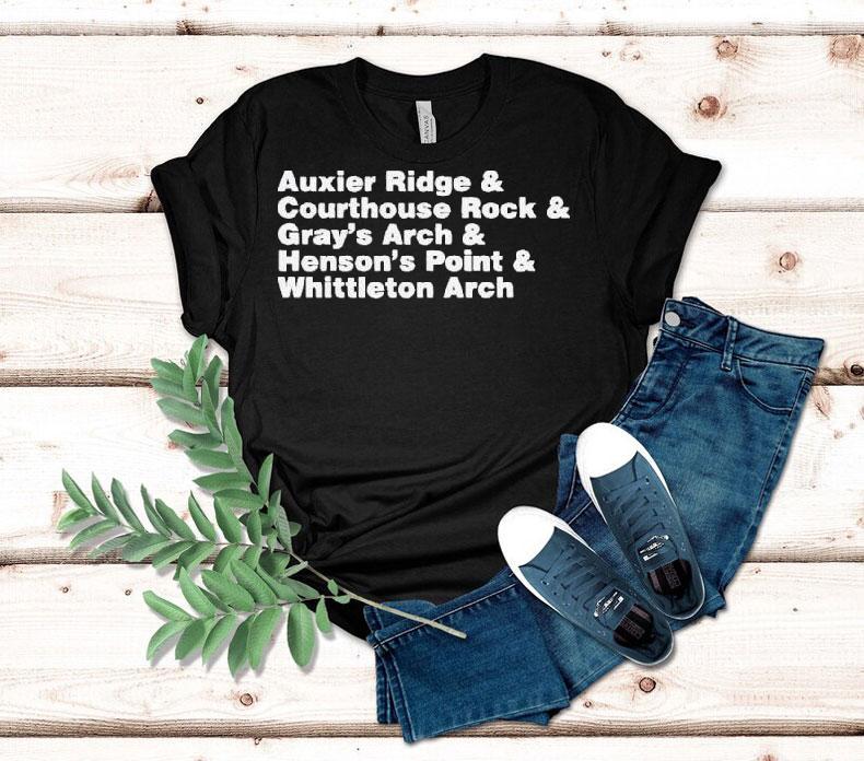 Auxier Ridge And Courthouse Rock And Gray's Arch And Henson's Point And Whittleton Arch Red River Gorge Shirt