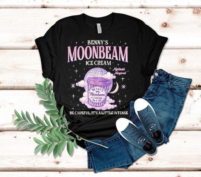 Benny's Moonbeam Ice Cream Be Careful It's A Little Intense Double Scoop Popsicle Shirt