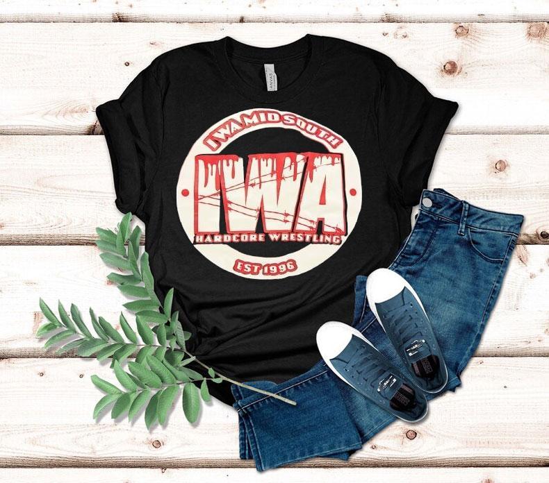Iwa Mid-south Hardcore Wrestling Est 1996 Shirt