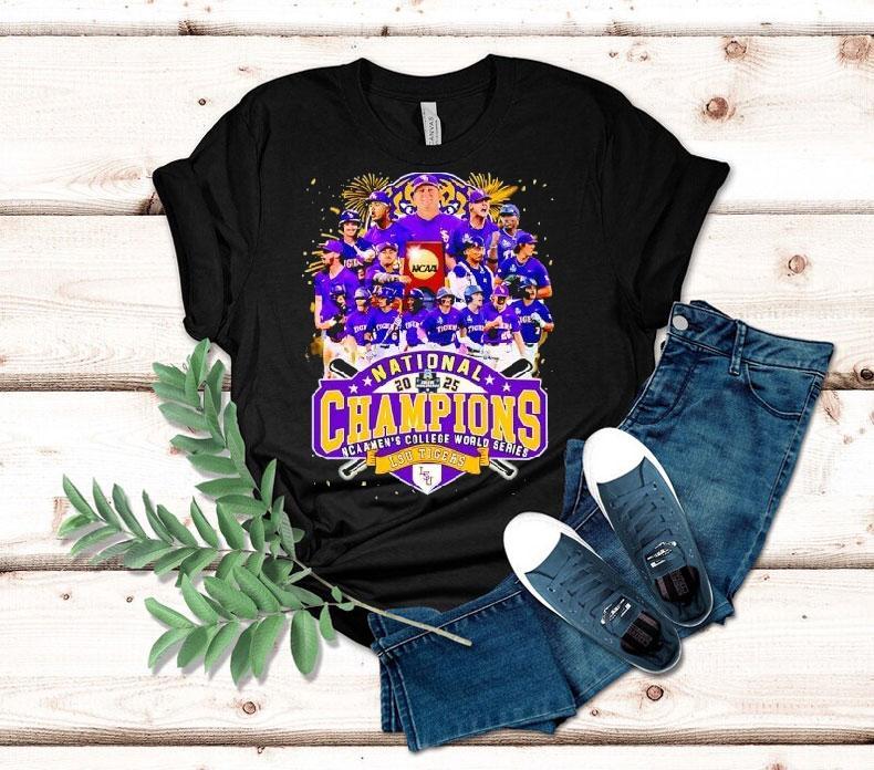 Lsu Tigers National Champions Ncaa Men's College World Series Champions 2025 Shirt