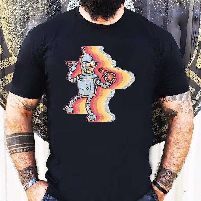 Bender From Futurama Sick Of Non Robots Shirt