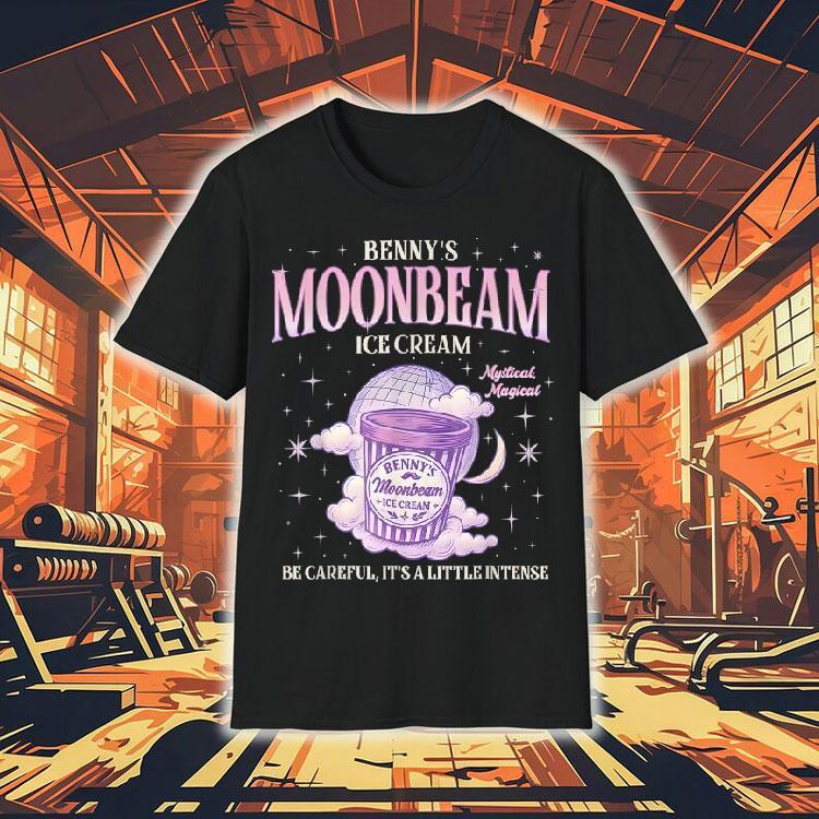 Benny's Moonbeam Ice Cream Be Careful It's A Little Intense Double Scoop Popsicle Shirt
