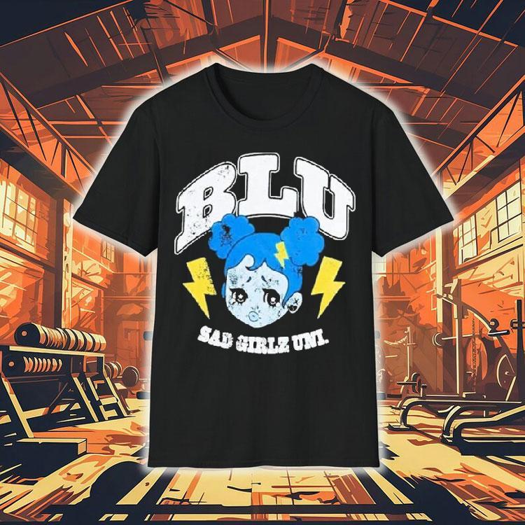 Blu Sad Girlz Uni Boyfriend Shirt