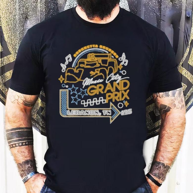 Indycar 2025 Borchetta Bourbon Music City Grand Prix Neon Lights Shirt