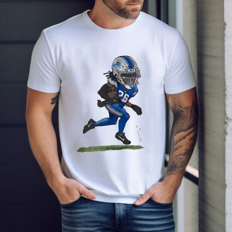 Jahmyr Gibbs Detroit Lions Fooyball Cartoon Shirt