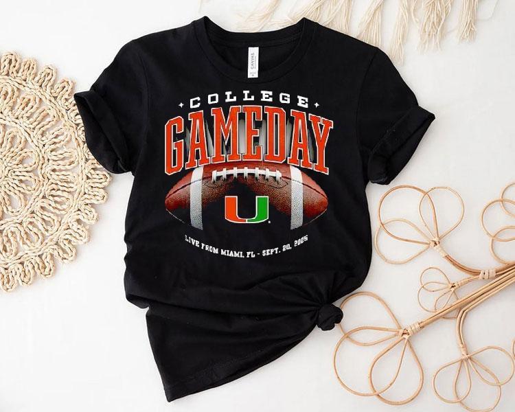 Miami Hurricanes Football College Gameday 2025 Shirt