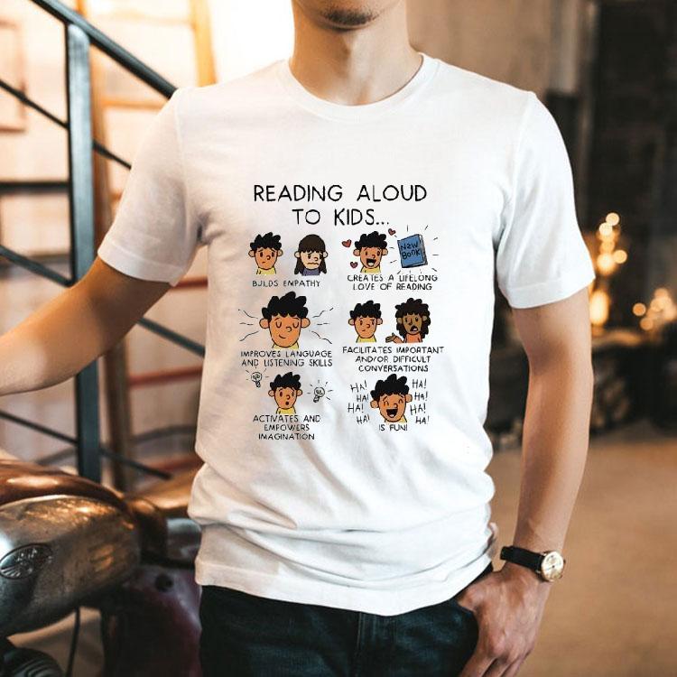 Reading Aloud To Kids Cartoon Shirt