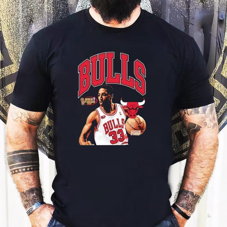 Scottie Pippen Chicago Bulls Basketball Nba Finals Signature Shirt