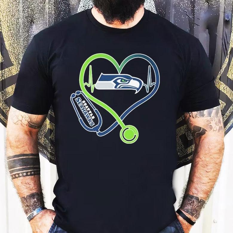 Seattle Seahawks Nurse Heartbeat Stethoscope Shirt
