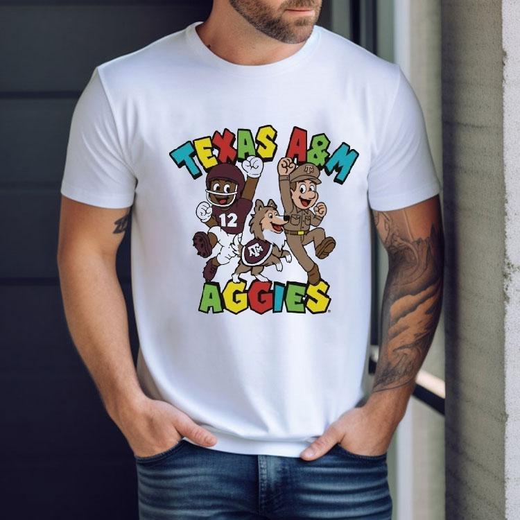 Texas Am Aggies Character Trio Super Mario Shirt
