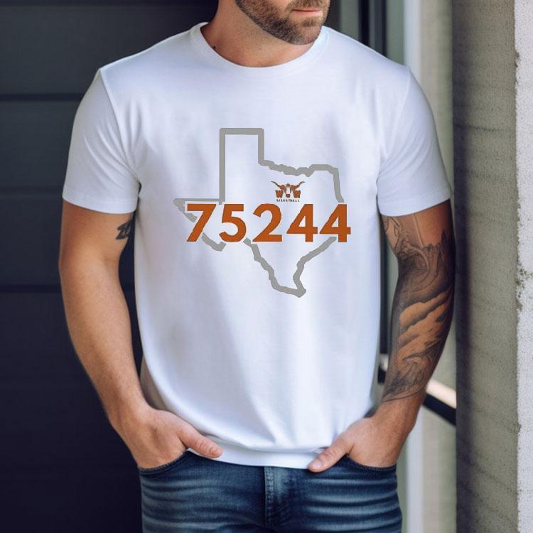 Texas Longhorn 75244 Map Shirt
