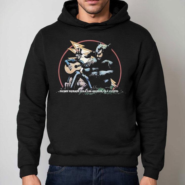 Grateful Dead Pauley Pavilion Ucla Los Angeles Ca Dave’s Picks Vol. 5 Skeleton Guitar Bear Shirt