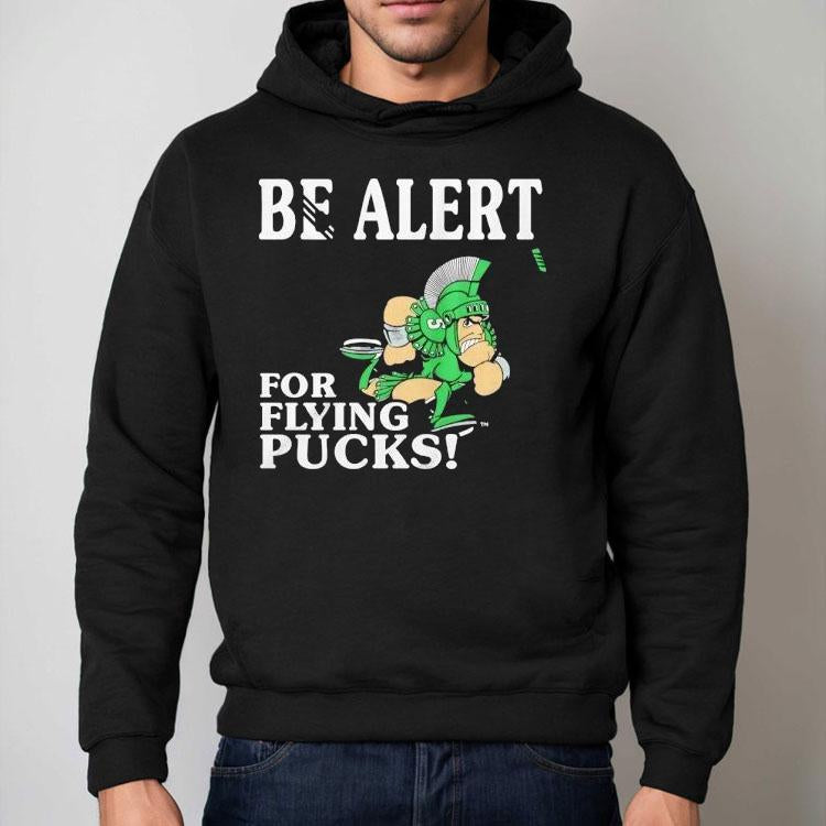 Michigan State Spartans Be Alert For Flying Pucks Shirt