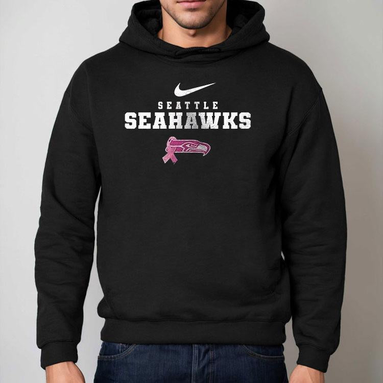 Seattle Seahawks No One Fights Alone Pink Out Breast Cancer Helmet Shirt