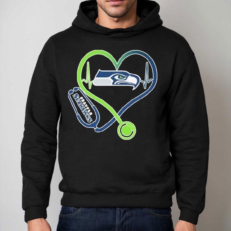 Seattle Seahawks Nurse Heartbeat Stethoscope Shirt