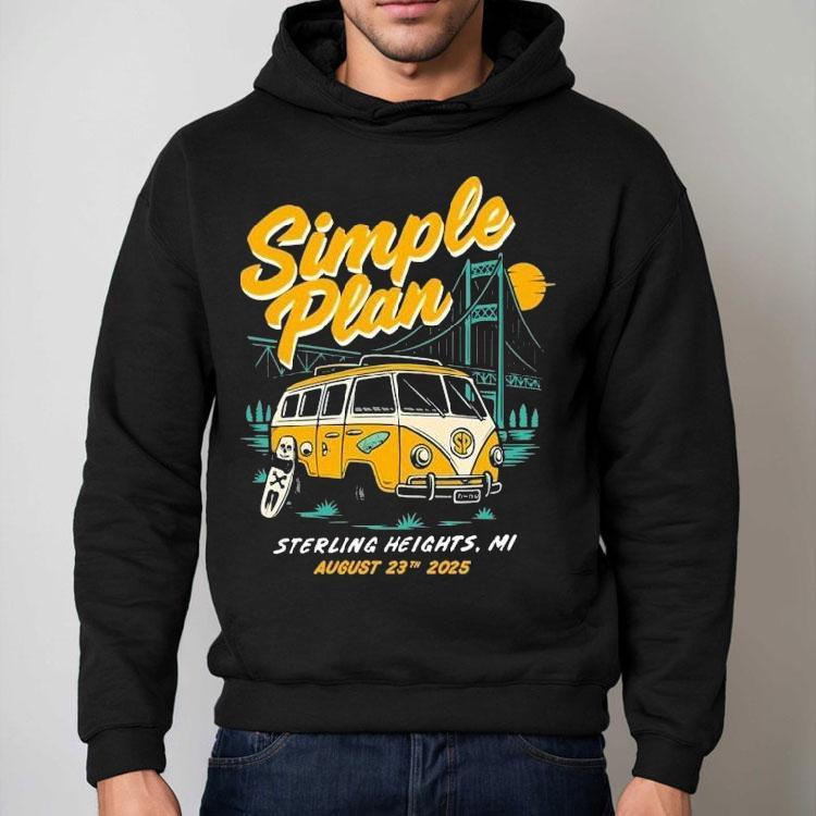Simple Plan Tour Sterling Heights, Michigan August 23, 2025 Shirt