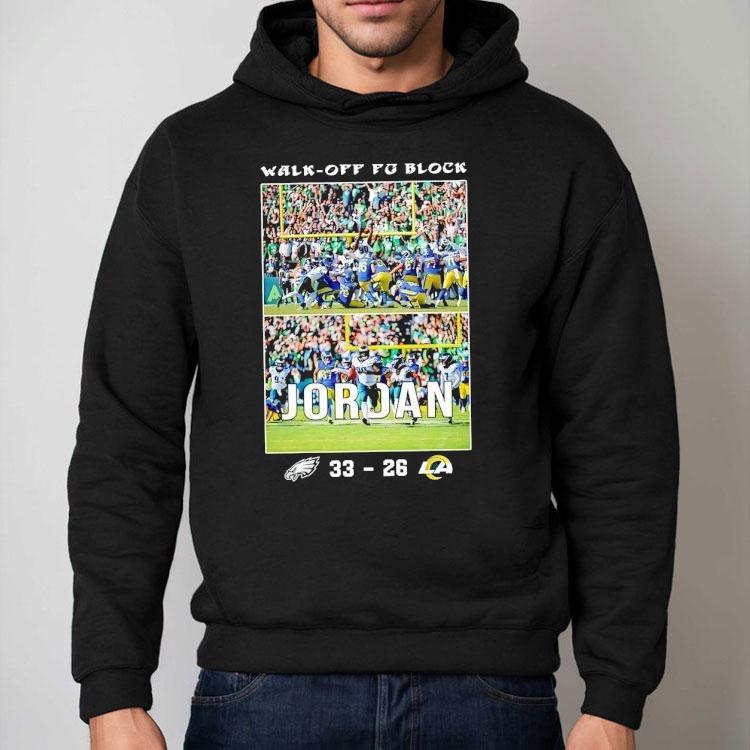 Walk-off Fg Block Jordan Philadelphia Eagles Vs Los Angeles Rams 33-26 Football Shirt