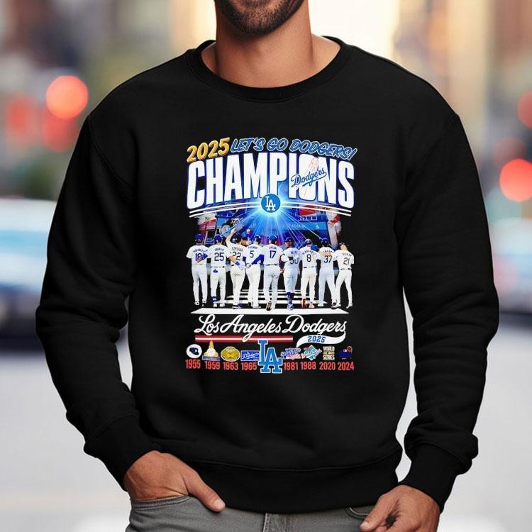 2025 Lets Go Dodgers Champions National League Los Angeles Dodgers Shirt