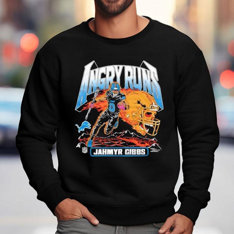 Angry Runs Jahmyr Gibbs Detroit Lions 2025 Shirt