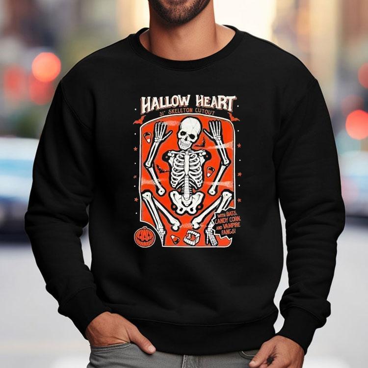 Hallow Heart 31th Skeleton Cut Out Halloween Shirt