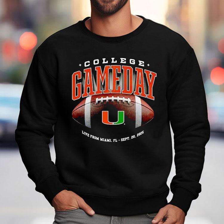 Miami Hurricanes Football College Gameday 2025 Shirt