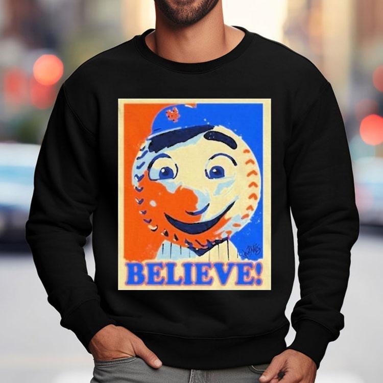 Mr Met New York Mets Mlb Believe Hope Mascot Shirt