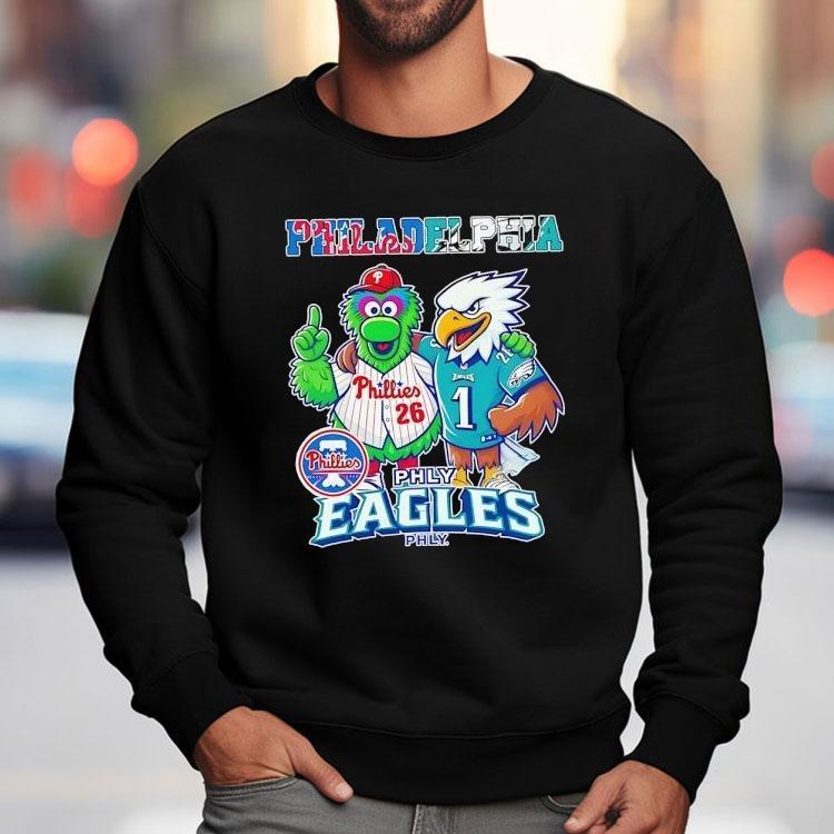 Philadelphia Phillies And Philadelphia Eagles Mascot Shirt