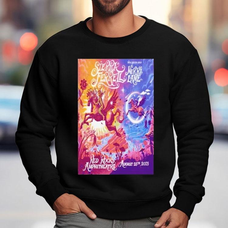 Sierra Ferrell Red Rocks Amphitheatre Morrison, Co Tour Aug 28 2025 Pegasus Shirt