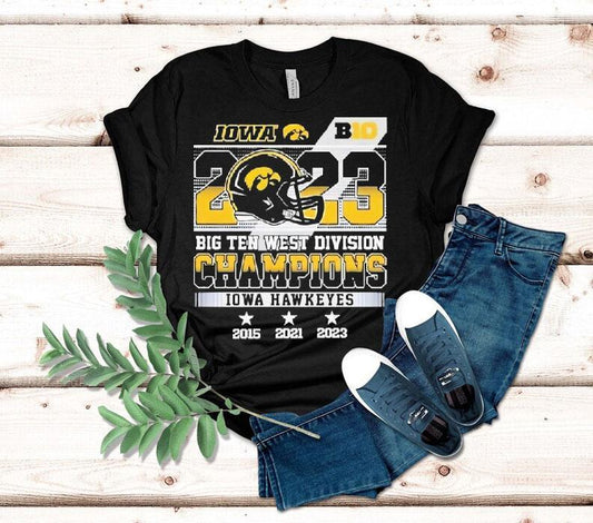 2023 Big Ten West Division Champions Iowa Hawkeyes 2015 2021 2023 Shirt
