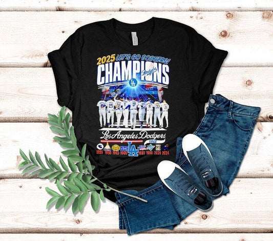 2025 Lets Go Dodgers Champions National League Los Angeles Dodgers Shirt