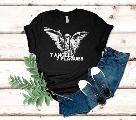 7 Angels 7 Plagues Angel Statue Shirt