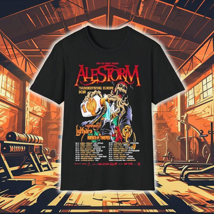 Alestorm East Thunderfisting European Tour 2025 Shirt