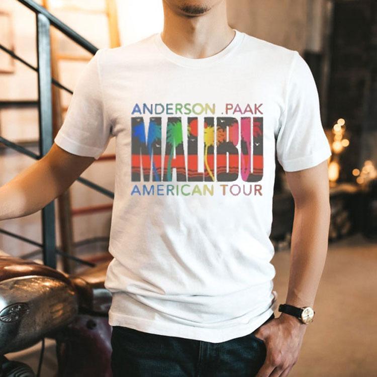 Anderson Paak Malibu Tour 2024 Palm Tree Shirt