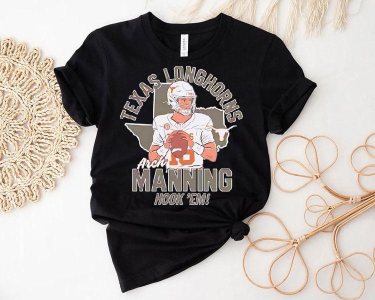 Arch Manning Hook 'em Texas Longhorns Football Shirt
