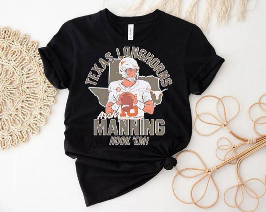 Arch Manning Hook 'em Texas Longhorns Football Shirt