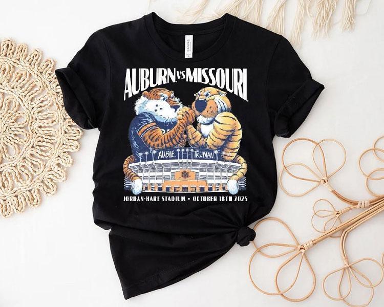 Auburn Tigers Vs Missouri Tigers Auble Truman Jordan Hare Stadium October 18th 2025 Shirt