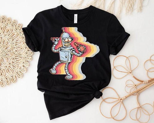 Bender From Futurama Sick Of Non Robots Shirt