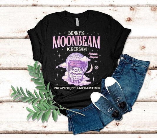 Benny's Moonbeam Ice Cream Be Careful It's A Little Intense Double Scoop Popsicle Shirt