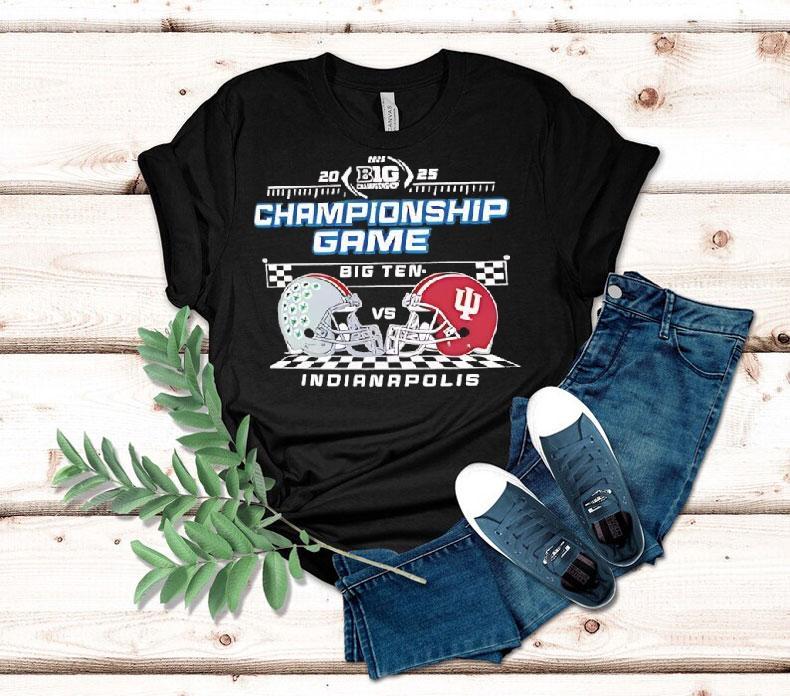 Big Ten 2025 Football Championship Speedway Indianapolis Ohio State Vs. Indiana Hoosiers Shirt