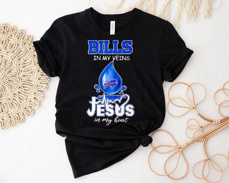 Buffalo Bills My Veins Jesus In My Heart Shirt