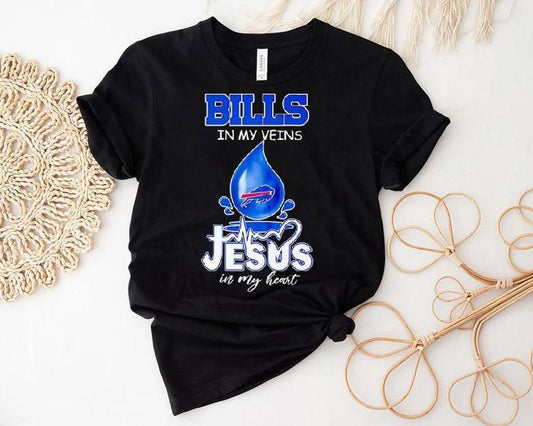 Buffalo Bills My Veins Jesus In My Heart Shirt