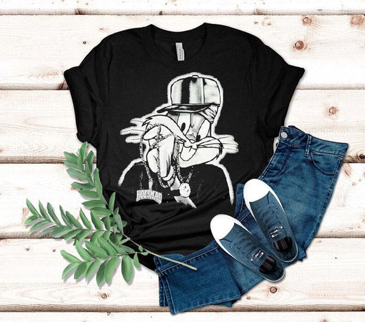 Bugs Bunny Hoesmad Rhinestone Looney Tunes Shirt