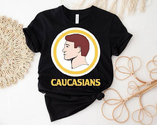 Caucasians Style Washington Commanders Logo Parody Shirt
