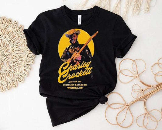 Charley Crockett Tour 2025 At The Cotillion Ballroom In Wichita Ks On August 20 Western Shirt