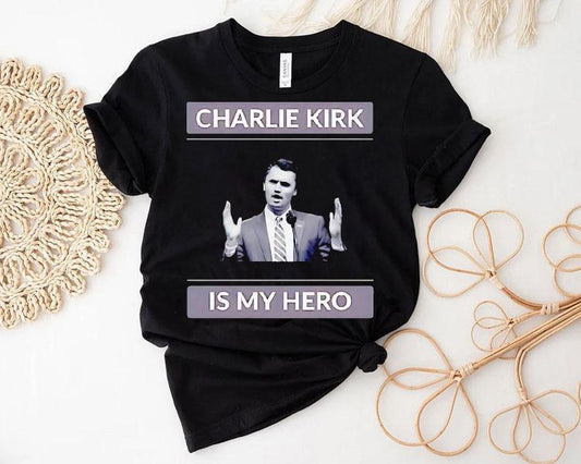 Charlie Kirk Is My Hero Usa Portrait Shirt