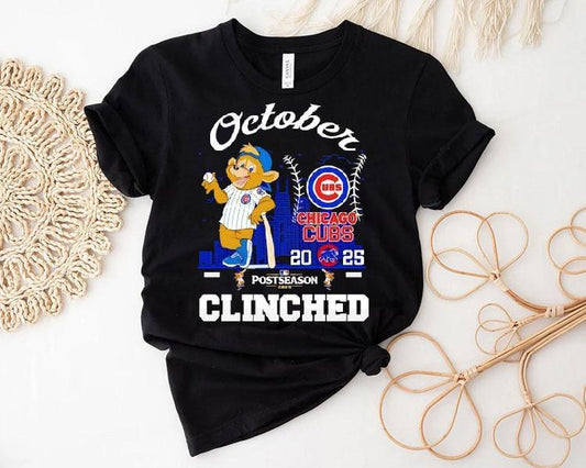 Chicago Cubs October Clinched Post Season 2025 Shirt