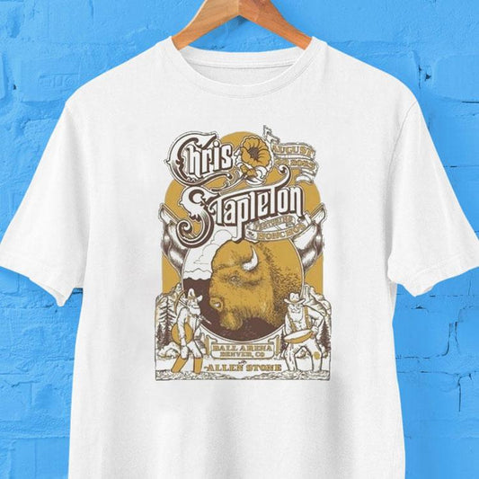 Chris Stapleton Aug 22 2025 Ball Arena In Denver Co Buffalo Bison Shirt