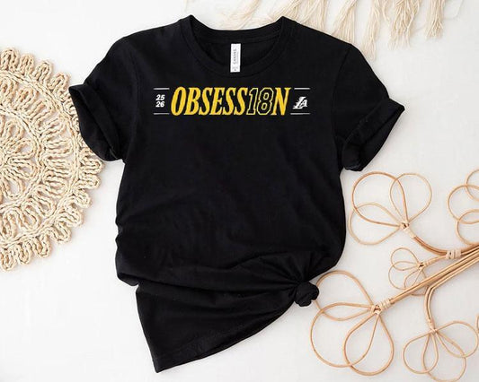Deandre Ayton Wearing Obsess18n La 2025 2026 Los Angeles Lakers Shirt