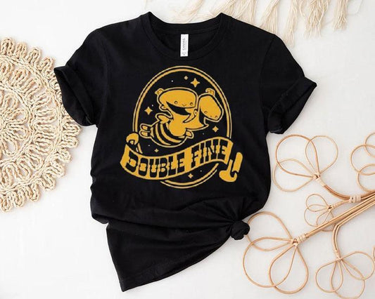 Double Fine Golden Two-headed Baby Shirt