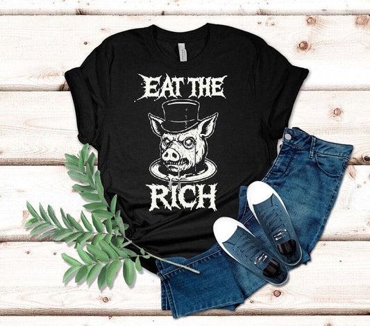 Eat The Rich Pig Head Shirt